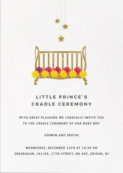 Cradle Ceremony Invitation Cards 6