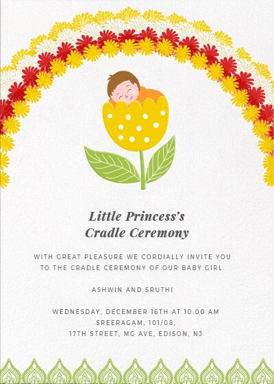 Cradle Ceremony Invitation Cards 5