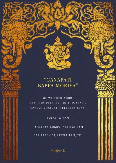 shower elephant baby card template Invites Gateway Ganesha   Invitation To