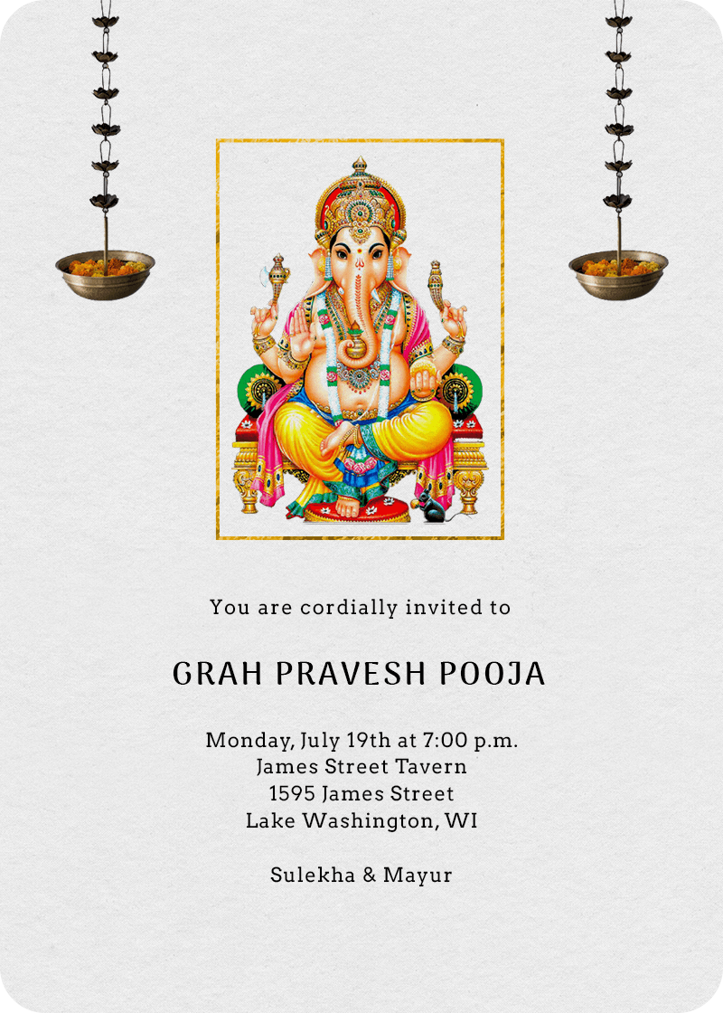 Satyanarayan Pooja Invitation In Hindi Text - Invitație Blog