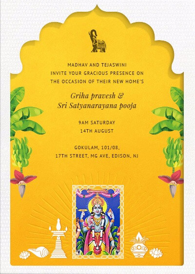 House Pooja Invitation 5