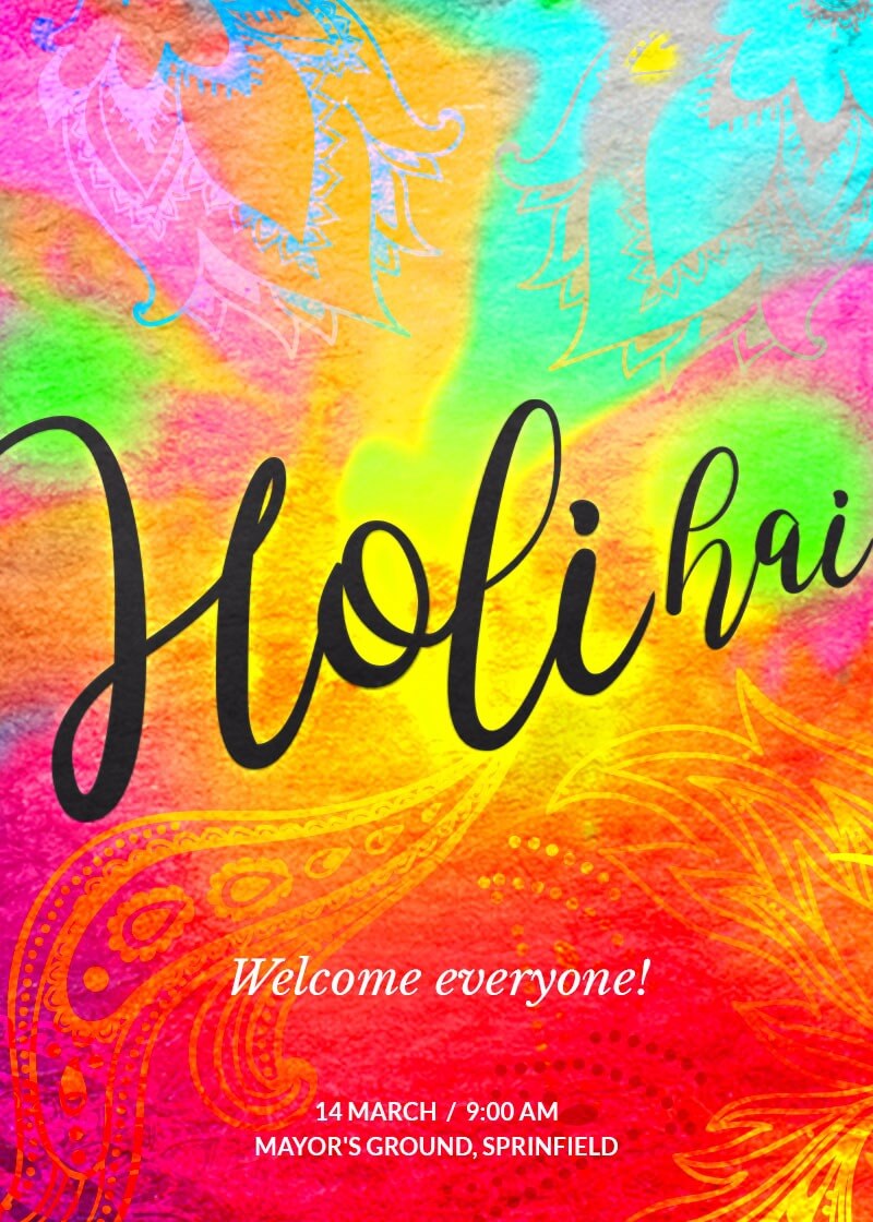 Holi - Ethnic Color Trip Invitation - Invites