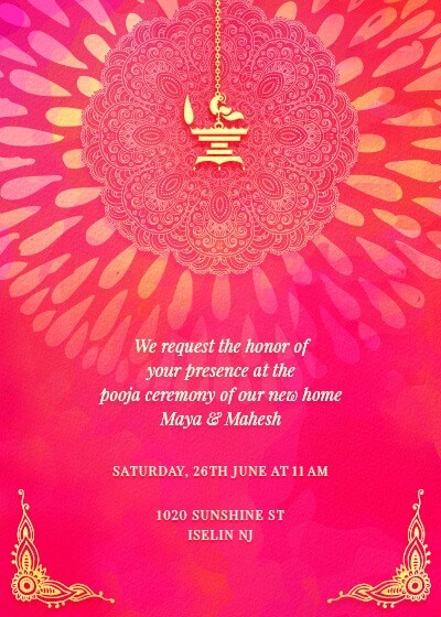 Radiant Ganesha Invitation Invites