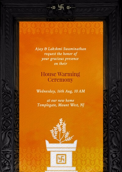 House Warming Invitation Card Design Online India : House Warming