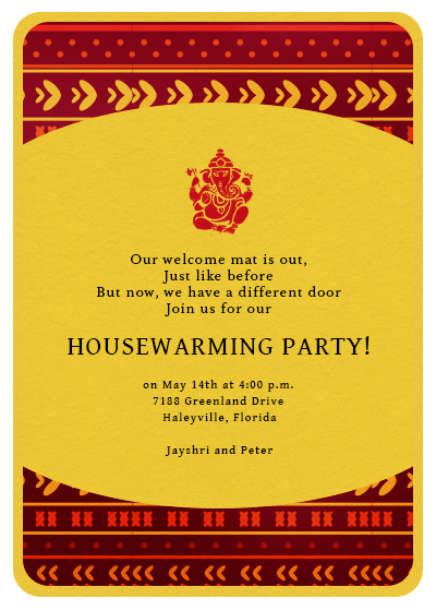 Indian Housewarming Invitation 4