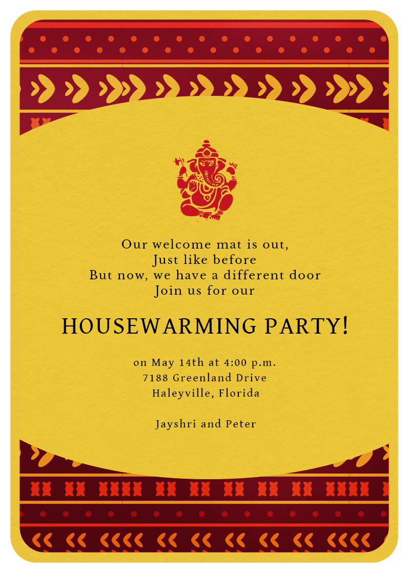 Invitation Card Design For Home Inauguration - Jblogs