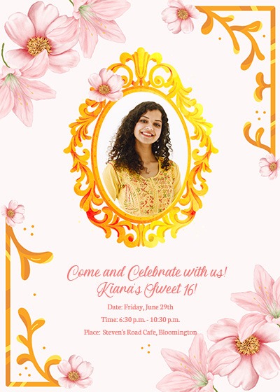 Traditional Telugu Half Saree Invitation Card – SeeMyMarriage