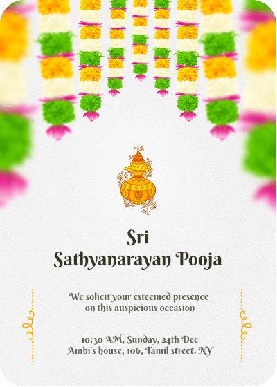 Invitation For Satyanarayan Puja Sms 8