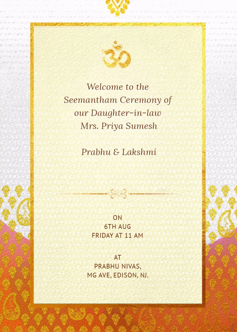 seemantham invitation cards online free